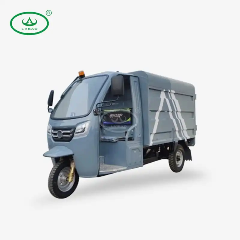 Electric Side-Tipping Bin Collection Tricycle