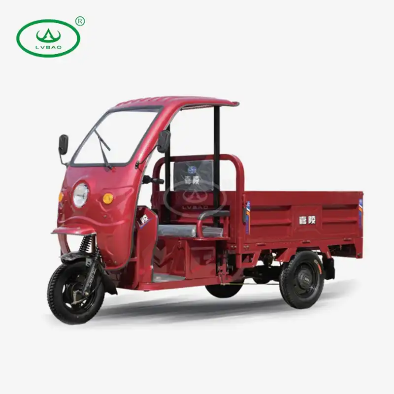 Semi-Enclosed Electric Cargo Freight Tricycle